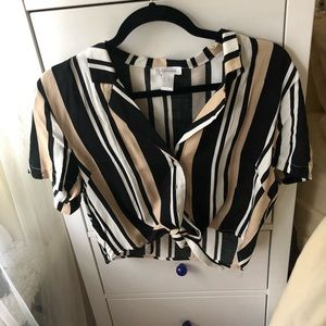 Button up crop shirt